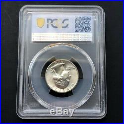 MS64 1964 25C Washington Silver Quarter, PCGS Secure- End of Roll Toned