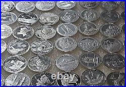 No Duplicates! Roll Of 40 Different Unc 90% Silver Proof Atb/state Quarters