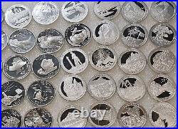 No Duplicates! Roll Of 40 Different Unc 90% Silver Proof Atb/state Quarters