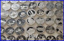 No Duplicates! Roll Of 40 Different Unc 90% Silver Proof Atb/state Quarters