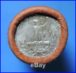 OBW Shotgun Roll of 1960 D Washington Silver Quarters BU Uncirculated Coins