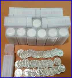 ONE 40 COIN ROLL WASHINGTON SILVER QUARTERS 1964 / UNCIRCULATED in TUBE