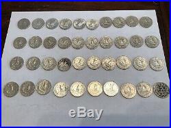 ONE ROLL ($10 face value) of 1960s QUARTERS 90% Silver