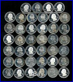 ONE ROLL OF MODERN PROOF QUARTERS (1992-2009) 90% Silver (40 Coins) LOT D47