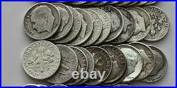 ONE ROLL OF ROOSEVELT DIMES 90% Silver (50 Coins)