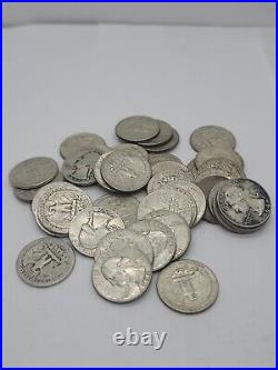 ONE ROLL OF WASHINGTON QUARTERS (1940s-1964) 90% SILVER (40 COINS) Full Dates