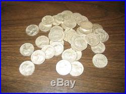ONE ROLL OF WASHINGTON QUARTERS (1964) 90% Silver (40 Coins) QE