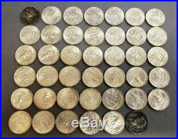 ORIGINAL ROLL of 1941 Washington Quarter Dollars BU COINS, END CAPS, TONING