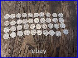 One Roll Of Washington Quarters (1941-64) 90% Silver (40 Coins)