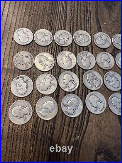 One Roll Of Washington Quarters (1941-64) 90% Silver (40 Coins)