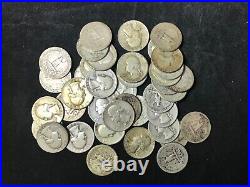 One Roll Of Washington Quarters  90% Silver (40 Coins) 003