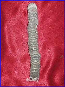 One Roll of 40 1963 US Washington Quarters 90% Silver