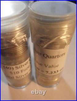 One full roll (40 coins) 90% Silver Quarters