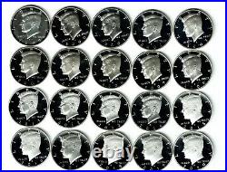 One roll(20 coins) of Silver Proof Kennedy Half Dollars. See photo/scan