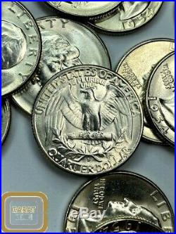 Original BU Roll of 40 1954-S Washington Quarters Uncirculated GEM Coins Silver