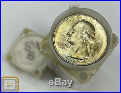 Original BU Roll of 40 1954-S Washington Quarters Uncirculated GEM Coins Silver