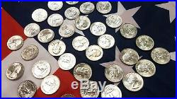 Original Roll (40 coins) BU Roll of 1953-D Washington Silver Quarters NS#16