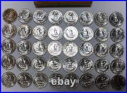 Original Roll BU 1964 P Silver Washington Quarters 40 Coins $10 FV Toned Ends 56