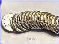Partial Original Roll 1951-D 90% Silver BU Unc Washington Quarters 23 Coins