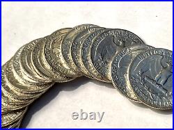 Partial Original Roll 1954-D 90% Silver BU/Unc Washington Quarters 27 Coins