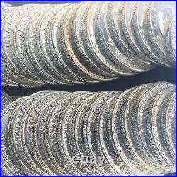 Partial Roll 1957 90% Silver BU TO GEM BU Washington Quarters 37 Coins ICY WHITE