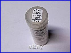 Proof-Like Roll of 1964 Canada Silver 25 Cents 40 Uncirculated P-L Quarters