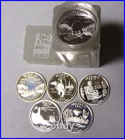 Proof Roll 2003-S Silver State Quarters 40 90% Silver Washington Quarters