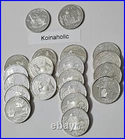 Proof Silver State Quarter 1/2 Roll 20 Coins 90% Mixed Years Gem BU Free Shippin