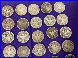 ROLL of 40 BARBER QUARTERS Mixed Dates (1892-1916) 90% SILVER