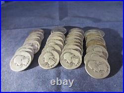 ROLL of 40 COINS CONSTITUTIONAL SILVER QUARTERS 1948 47 46 45 44 43 42 41 P D S