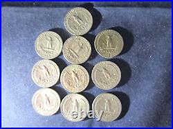 ROLL of 40 COINS CONSTITUTIONAL SILVER QUARTERS 1964 1963 1962 1961