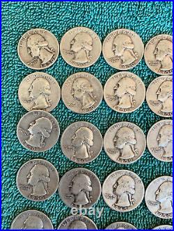 Roll. 1941 to 1950 Washington Quarter Mints. + Bonus