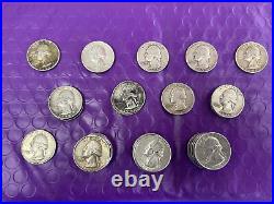 Roll 1942 1964 D Washington Silver Quarters 40 Coins (3)