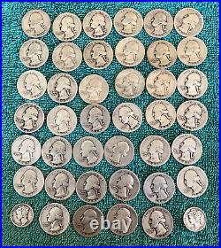 Roll. 1945 Washington Quarter Mints P S. + Bonus