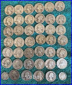 Roll. 1948 Washington Quarter Mints P D S. + Bonus