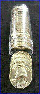Roll (40) 1954 Washington Silver Quarters Bu Reduced 1/28/20 (7473)