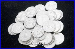 Roll 40 Mixed Lot Quarters Pre-1964 $10 Face Value 90% Silver Coins