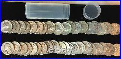 Roll (40) Washington 90% Silver Quarters $10 Fv Full Dates No Culls/junk