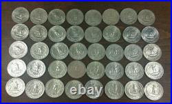Roll (40) Washington Quarter Dollar 90% Silver 1964 Free Shipping