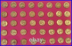 Roll Lot of 40 1964-D Washington Quarters 90% Silver US Coins 25c Appear AU-BU