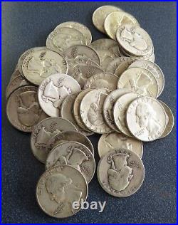 Roll Mixed Dates Washington Quarter 40 Coins $10 FV 90% Silver Item# 6397
