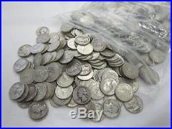 Roll Mixed Dates Washington Quarters 90% Silver Coins $10 Face Value 40 coins