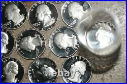 Roll Of 28 Cameo Proofrun Quarters From968 To 1998 In A Roll Gem