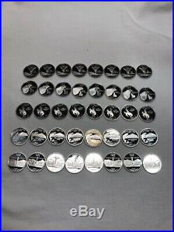 Roll Of 40-2007 S 90% Silver Proof State Quarters-all Five States-eight Each