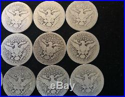 Roll Of (40) Barber Silver Quarters 1893-1916 in A/g to Good Condition Lot #11