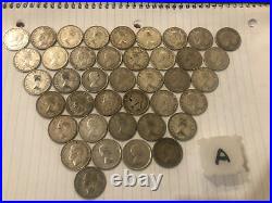 Roll Of 40 Canadian 80% Silver Quarters, Pre 1967, $10 Face Value