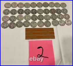 Roll Of 40 Circulated Silver Quarters Mixed Dates & Mints Uncertified-2