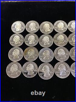 Roll Of (40) Silver Proof State Quarters 90% Silver 2001-2007 Mix