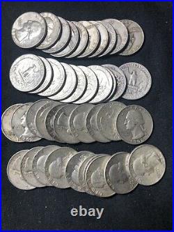 Roll Of 40 Silver quarters? 1962 And 1952 Washington, circulated