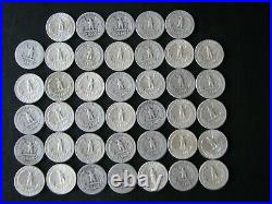 Roll Of 90% Silver Washington Quarters (40 Coins) Unsearched